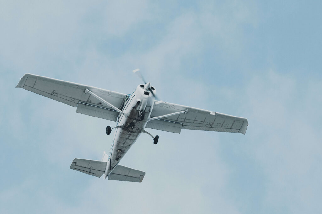 Plane Flying over Pearson Airfield in Vancouver, WA